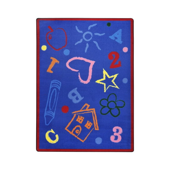 Playful Patterns - Children's Area Rugs Kid's Art, 10'9" x 13'2", Rainbow