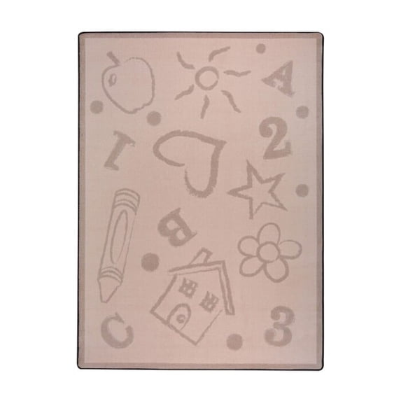 Kid's Art 3'10" x 5'4" area rug in color Beige