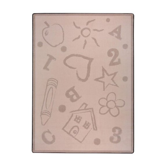 Playful Patterns - Children's Area Rugs Kid's Art, 7'8" x 10'9", Beige