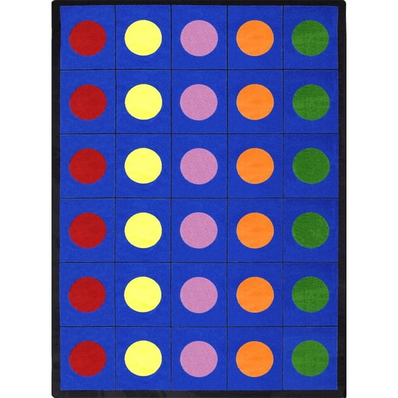 Lots of Dots 10'9" x 13'2" Area Rug In Color Multi-Color:Multi,Material:Nylon