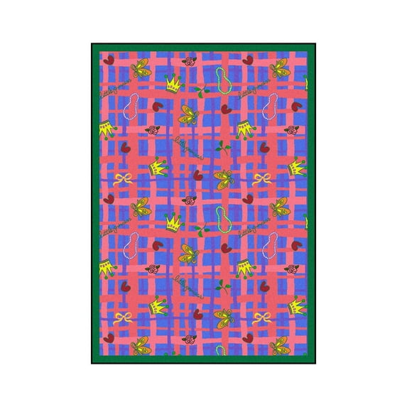 Joy Carpets My Little Princess 7'8" x 10'9" Area Rug In Color Blue
