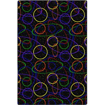 Joy Carpets Neon Lights Looped 12' x 12' Area Rug in Color Fluorescent