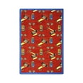 thumbnail image 1 of Playful Patterns - Children's Area Rugs Pit Stop, 5'4" x 7'8", Red, 1 of 2