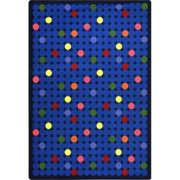 Joy Carpets  Playful Patterns Spot On Rectangle Childrens Area Rugs 03 Rainbow - 5 ft. 4 in. x 7 ft. 8 in.