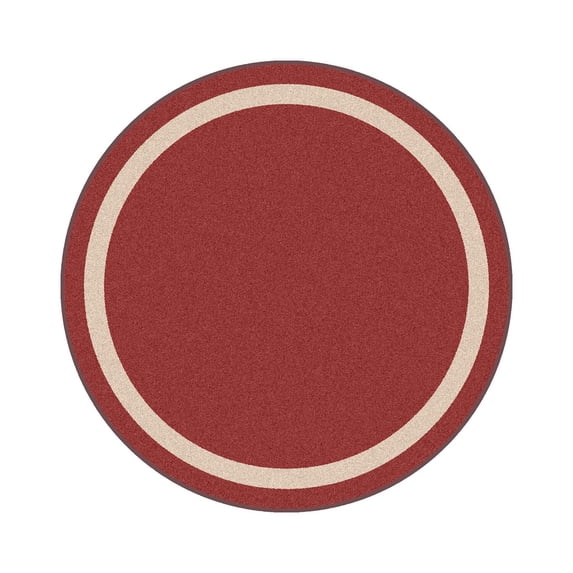 Joy Carpets JG-1479E01 Portrait Round Rug, 7 ft. 7 in. - Wine