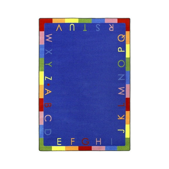 Joy Carpets Kid Essentials Early Childhood Rainbow Alphabet Rectangle 7'8" x 10'9" Bold