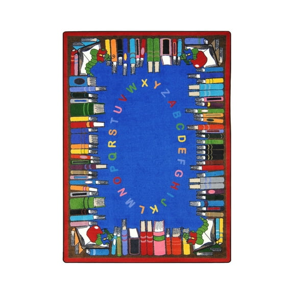 Joy Carpets Kid Essentials Language & Literacy Read and Learn Rug, Multicolored, 5'4" x 7'8"