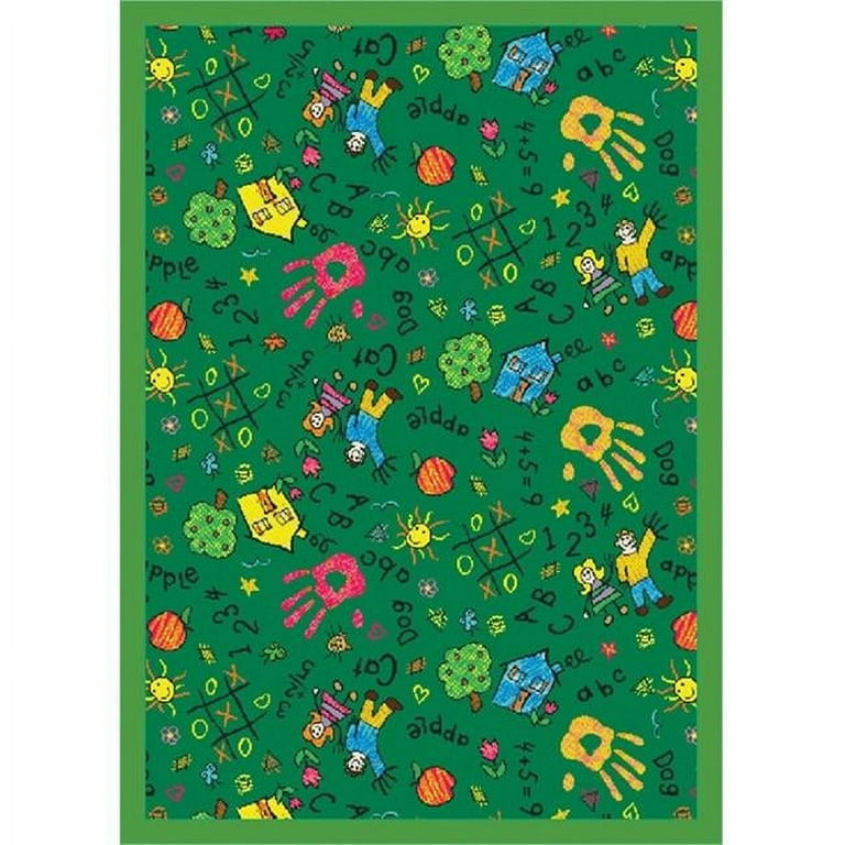 Joy Carpets Scribbles 5 x 8 Red Indoor Kids Area Rug Joy Carpets Scribbles 5 x 8 Red Indoor Kids Area Rug