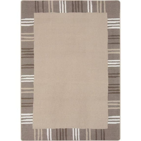 Joy Carpets Seeing Stripes Rectangle Area Rug Neutral - 7 ft. 8 in. x 10 ft. 9 in.