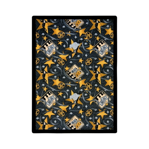 Joy Carpets Any Day Matinee Silver Screen Theater Area Rugs, 46-Inch by 64-Inch by 0.36-Inch, Charcoal