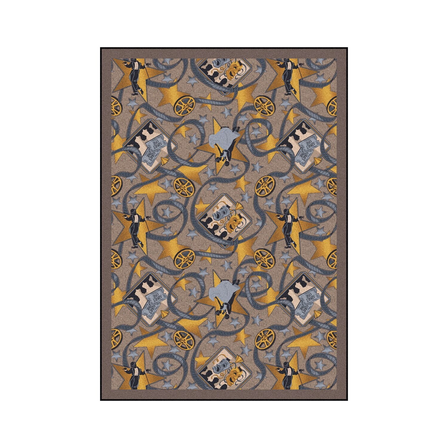 Any Day Matinee - Theater Area Rugs Silver Screen, 5'4