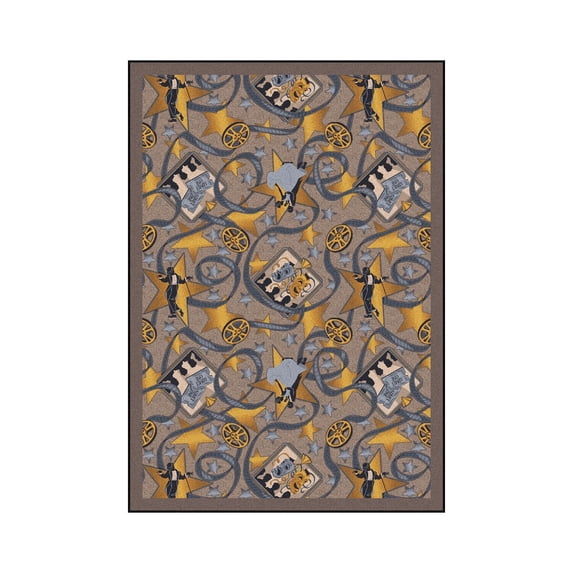 Any Day Matinee - Theater Area Rugs Silver Screen, 5'4" x 7'8", Taupe