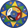 thumbnail image 1 of Joy Carpets Spirit of Truth Nylon 5'4" Round Machine Tufted Rug Multicolored (1554H), 1 of 2