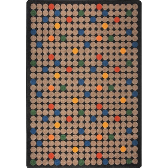 Joy Carpets Playful Patterns Spot On 3'10" x 5'4" Area Rug in Color Antique