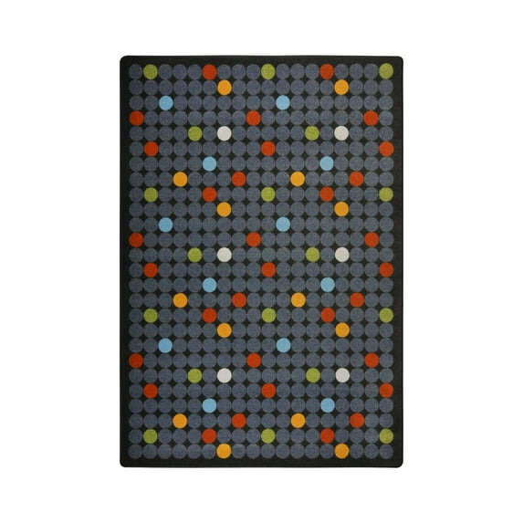 Playful Patterns - Children's Area Rugs Spot On, 5'4" x 7'8", Licorice