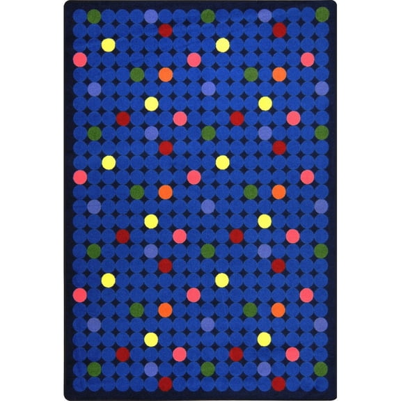 Joy Carpets Playful Patterns Spot On 7'8" x 10'9" Area Rug in Color Rainbow