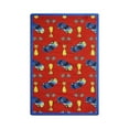 thumbnail image 1 of Joy Carpets 1454D-01 Start Your Engines Red 7 ft.8 in. x 10 ft.9 in.  WearOn Nylon Machine Tufted- Cut Pile Just for Kids Rug, 1 of 2