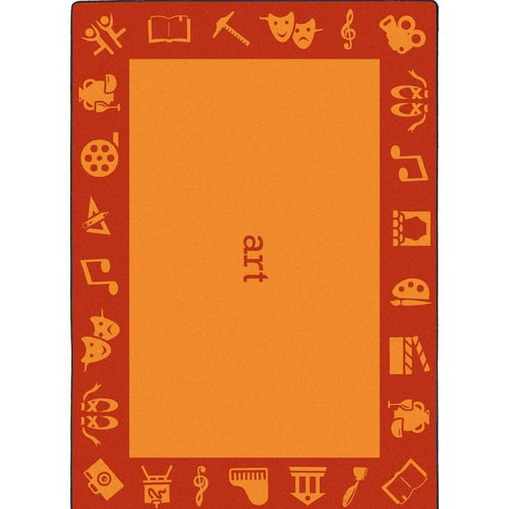 Joy Carpets Steam Orange Area Rug