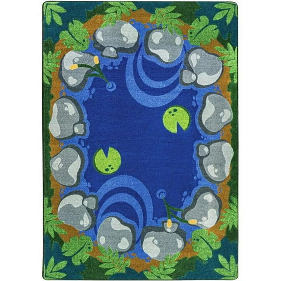 Joy Carpets Tranquil Pond Children Area Rug Multi Color