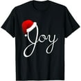 thumbnail image 1 of Joy Christmas Shirt - Santa Hat Christmas Joy T-Shirt T-Shirt, 1 of 3