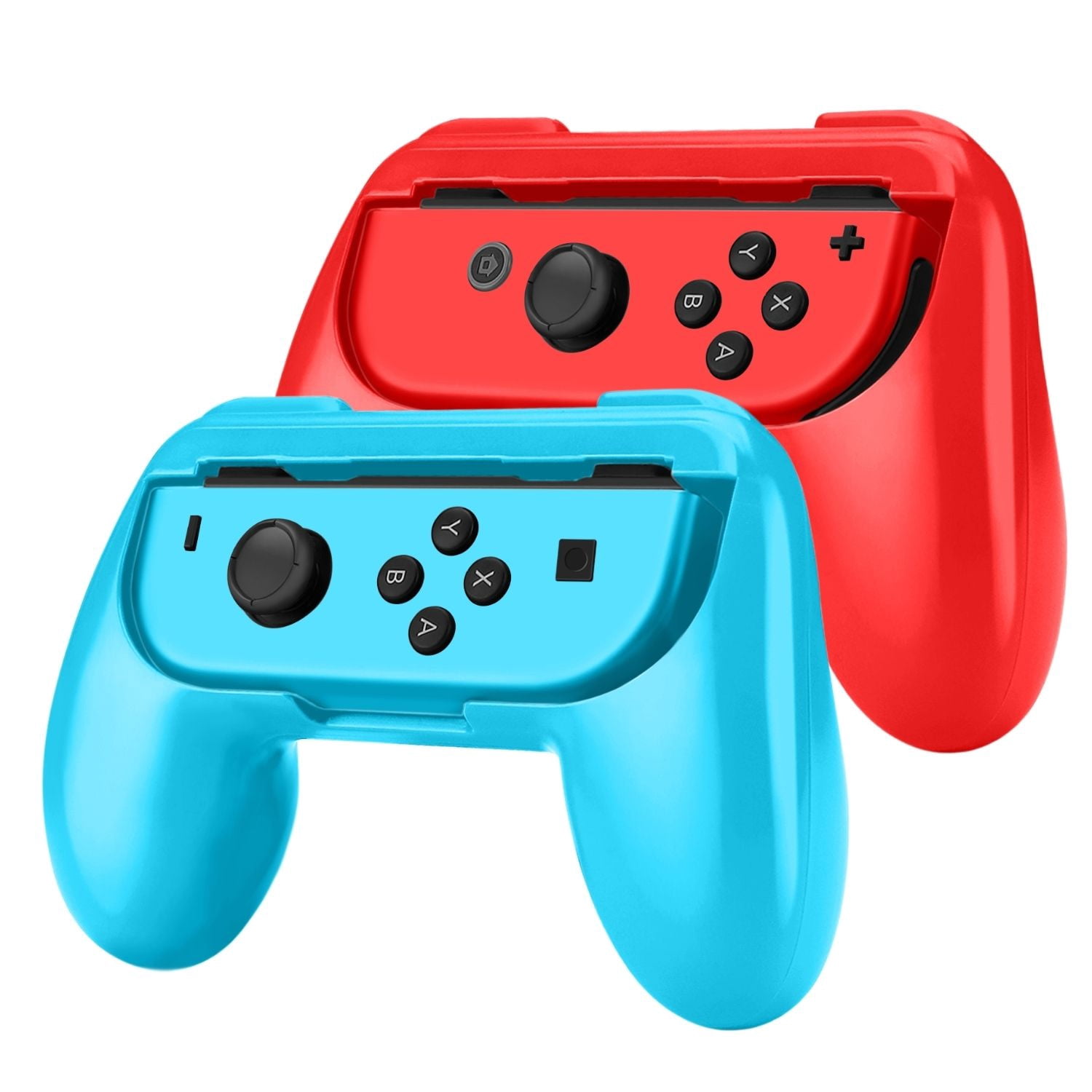 Joy-Con Grip for Nintendo Switch / OLED (2 Pack Red + Blue) Comfortable ...