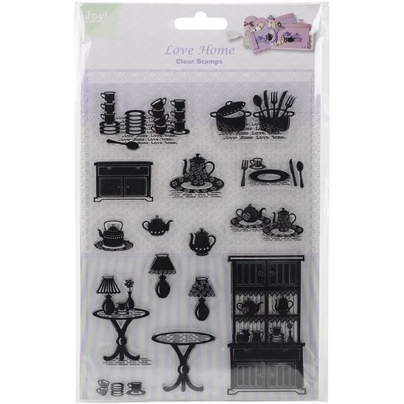 Joy! Crafts Clear Stamps 8.25"X5.75"-Love Home