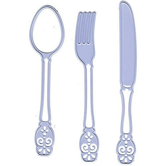 Joy! Crafts Cut and Emboss Dies, Knife, Fork, Spoon; .5" x 4" To .375" x 4.5"