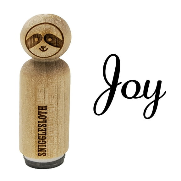Joy Cursive Text Rubber Stamp for Scrapbooking Crafting Stamping - Mini 1/2 Inch