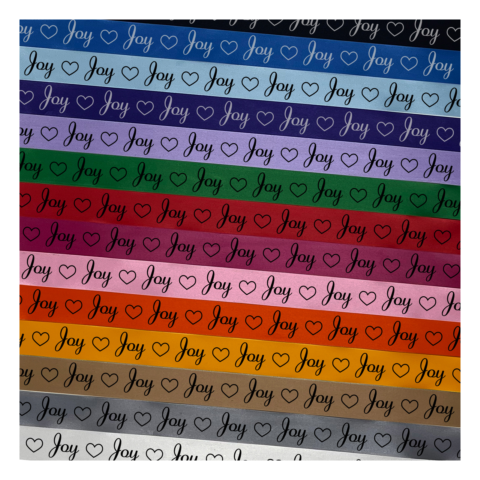 Joy Cursive Text Satin Ribbon for Gift Wrapping Bows Craft DIY Projects ...