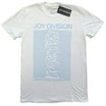 thumbnail image 1 of Joy Division Unisex T-Shirt Unknown Pleasures Blue on White (Small), 1 of 3