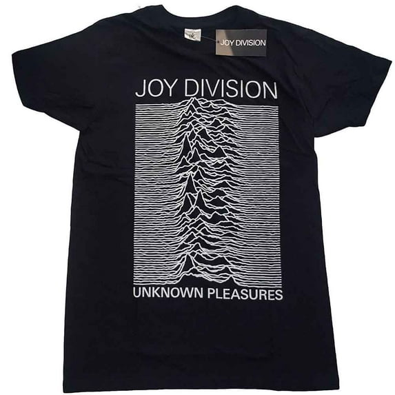 Joy Division Unisex T-Shirt Unknown Pleasures White On Black (Medium)