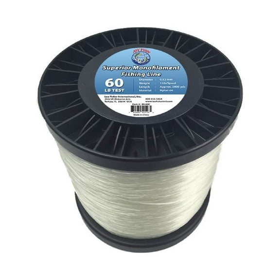 Joy Fish 5 Lb Spool Monofilament Fishing Line-60Lb Clear