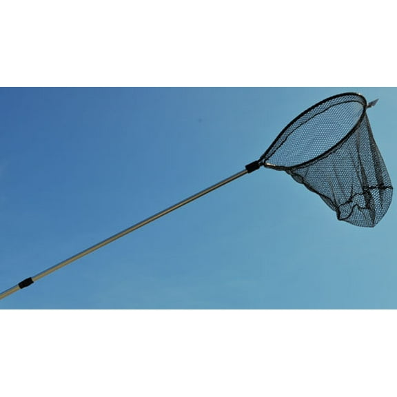 Joy Fish Landing Net 22" X 24" Hoop 4'5''-8' Handle Telescoping Black