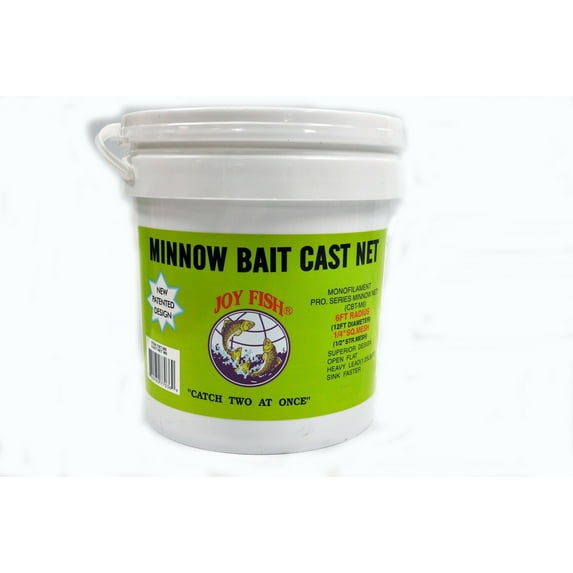 Joy Fish Minnow Cast Nets: (1/4" Sq. Mesh)