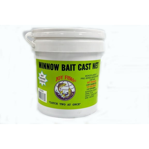 Joy Fish Minnow Cast Nets: (1/4" Sq. Mesh)