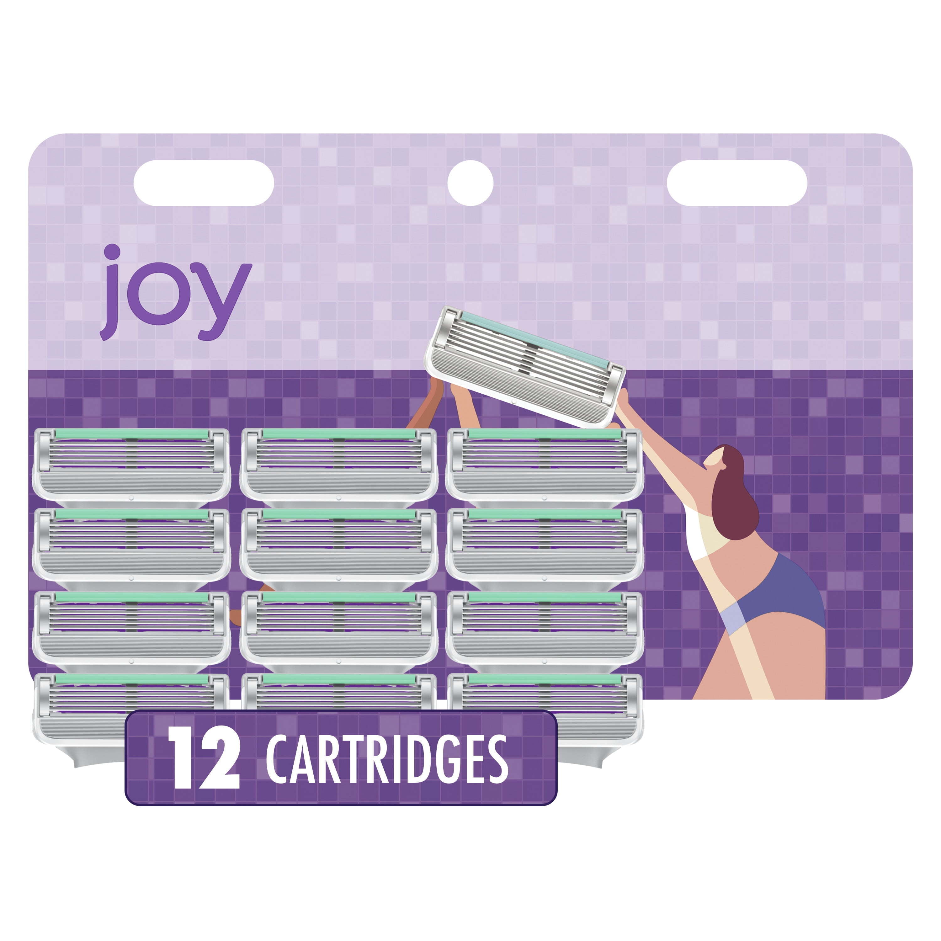 Joy FiveBladed Women's Razor Blade Refills, 12 Count
