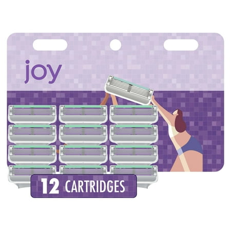 Joy Five-Bladed Women's Razor Blade Refills, 12 Count