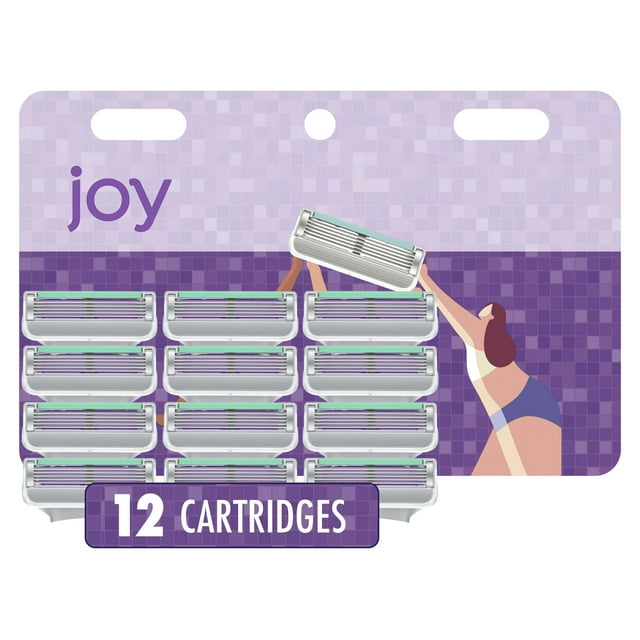 Joy FiveBladed Women's Razor Blade Refills, 12 Count