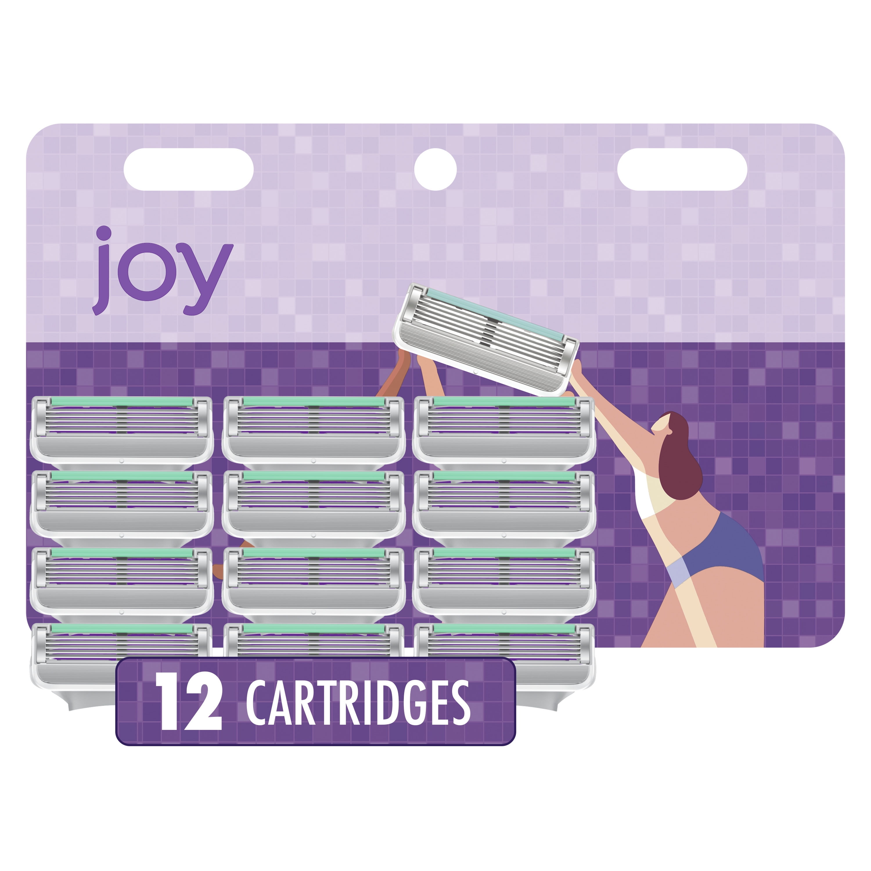 Joy FiveBladed Women's Razor Blade Refills, 12 Count