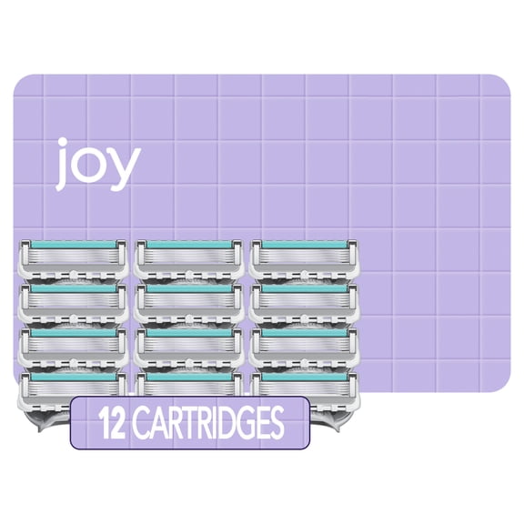 Joy razor blade cartridge refill for women, 12 blade refills