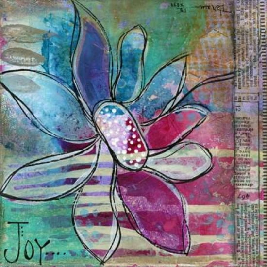 Joy Floral Canvas Art - Cassandra Cushman (24 x 24)
