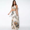 thumbnail image 1 of Joy Guru Women's Boho Off Shoulder Maxi Dress Set, Floral Halter Backless, Sizes S-XL, 1 of 10
