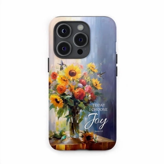 Joy Hummingbird Flower Tough Case for iPhone 11 12 13 14 15 16 17 Shockproof