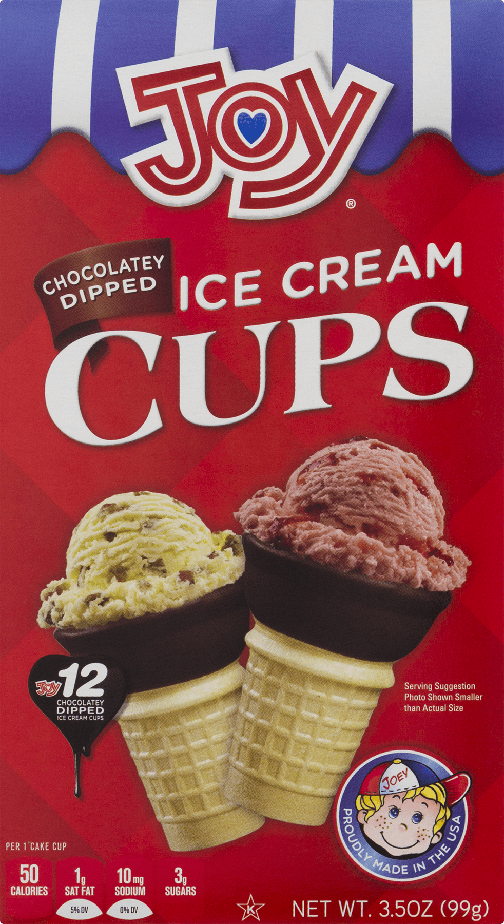 Joy Ice Cream Chocolately Dipped Cone Cups, 12 Count - Walmart.com