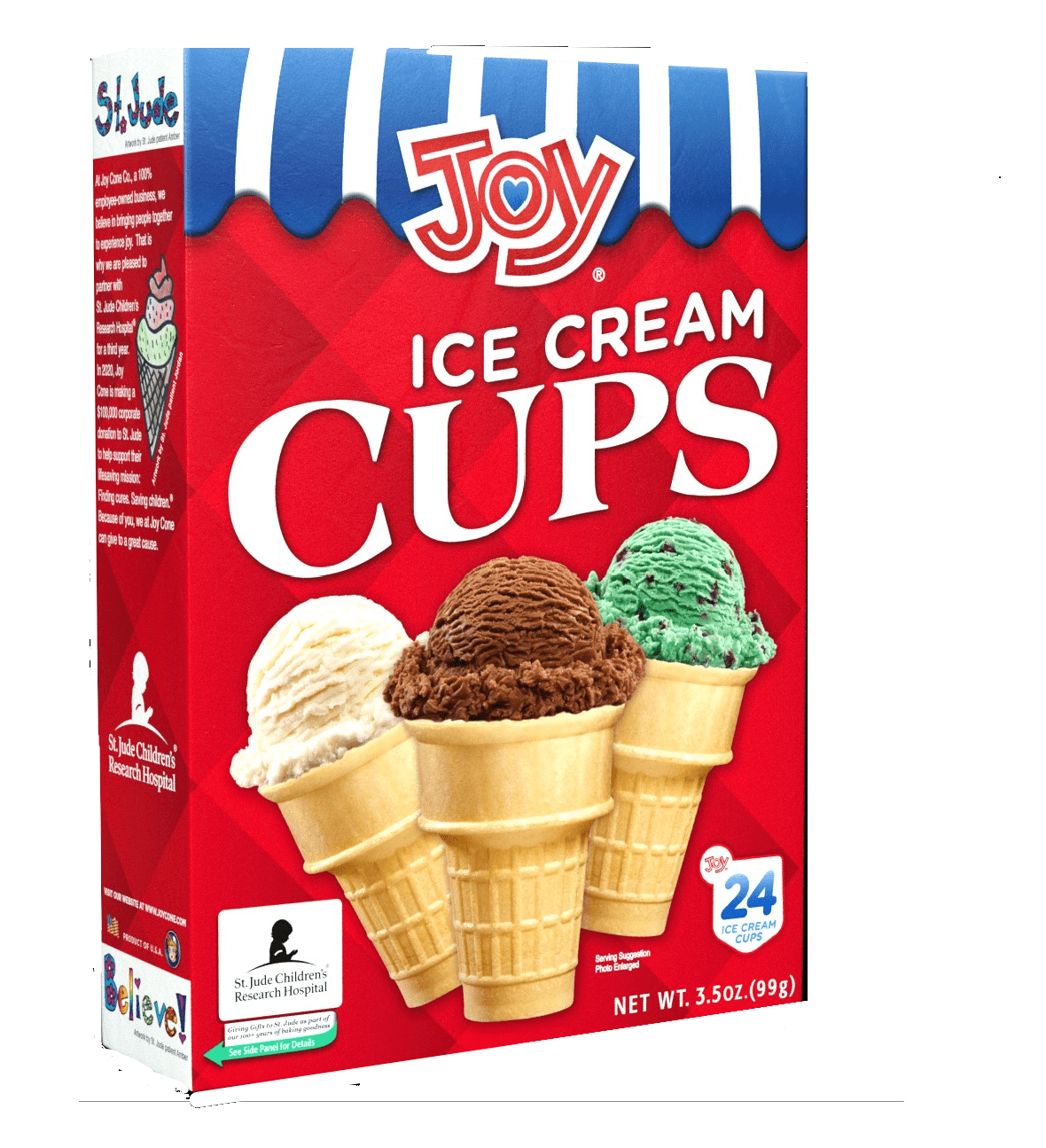 Joy Ice Cream Cups, 3.5 oz., 24 Count