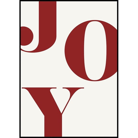 Joy In Red Poster Wall Art, Modern Wall Decor For Living Room Bedroom, 8x12 UNFRAMED