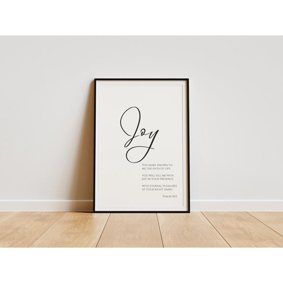 Joy In Your Presence Scripture Wall Art Home Decor