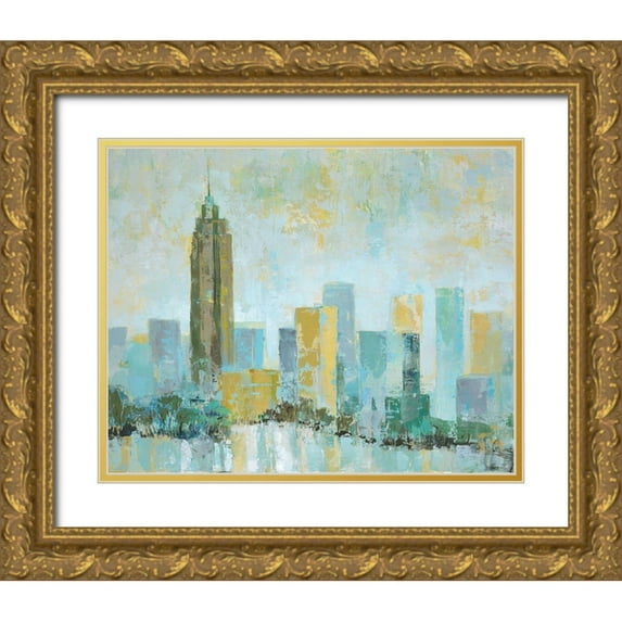 Joy, Julie 18x15 Gold Ornate Wood Framed with Double Matting Museum Art Print Titled - City View II
