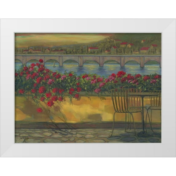 Joy, Julie 18x15 White Modern Wood Framed Museum Art Print Titled - Whispering Reds I