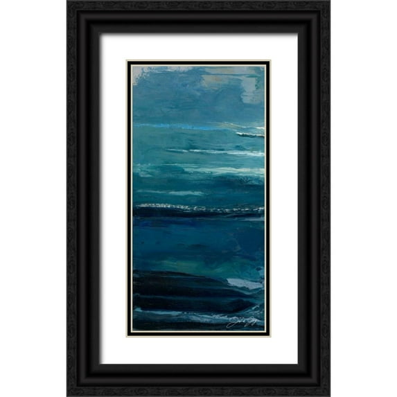 Joy, Julie 18x32 Black Ornate Wood Framed with Double Matting Museum Art Print Titled - Mystery Current I
